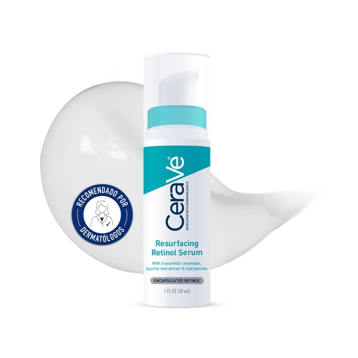 CeraVe Sérum Retinol Control Acné, para marcas y poros post-manchas, 30 ml
